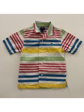 4t Tommy Hilfiger Colorful Striped Button Up